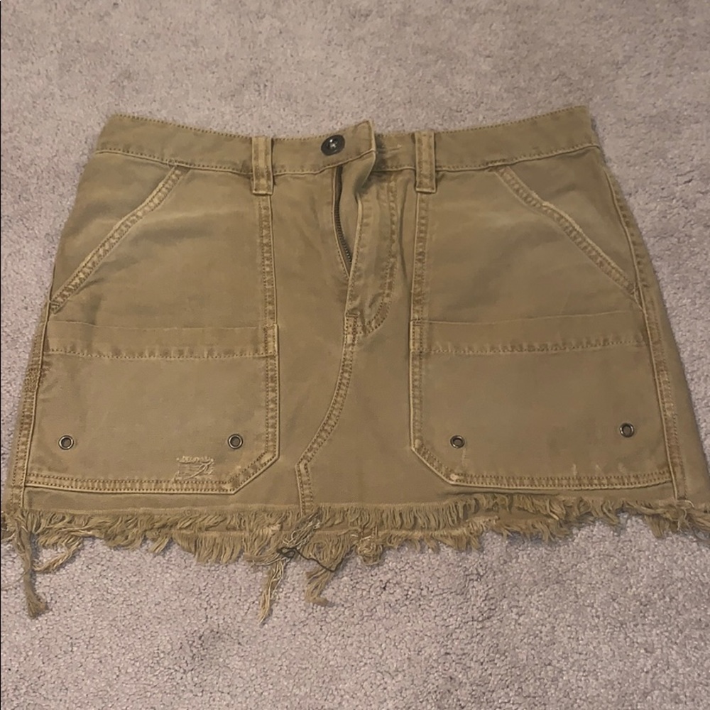 Free People Canvas Relaxed Mini Skirt